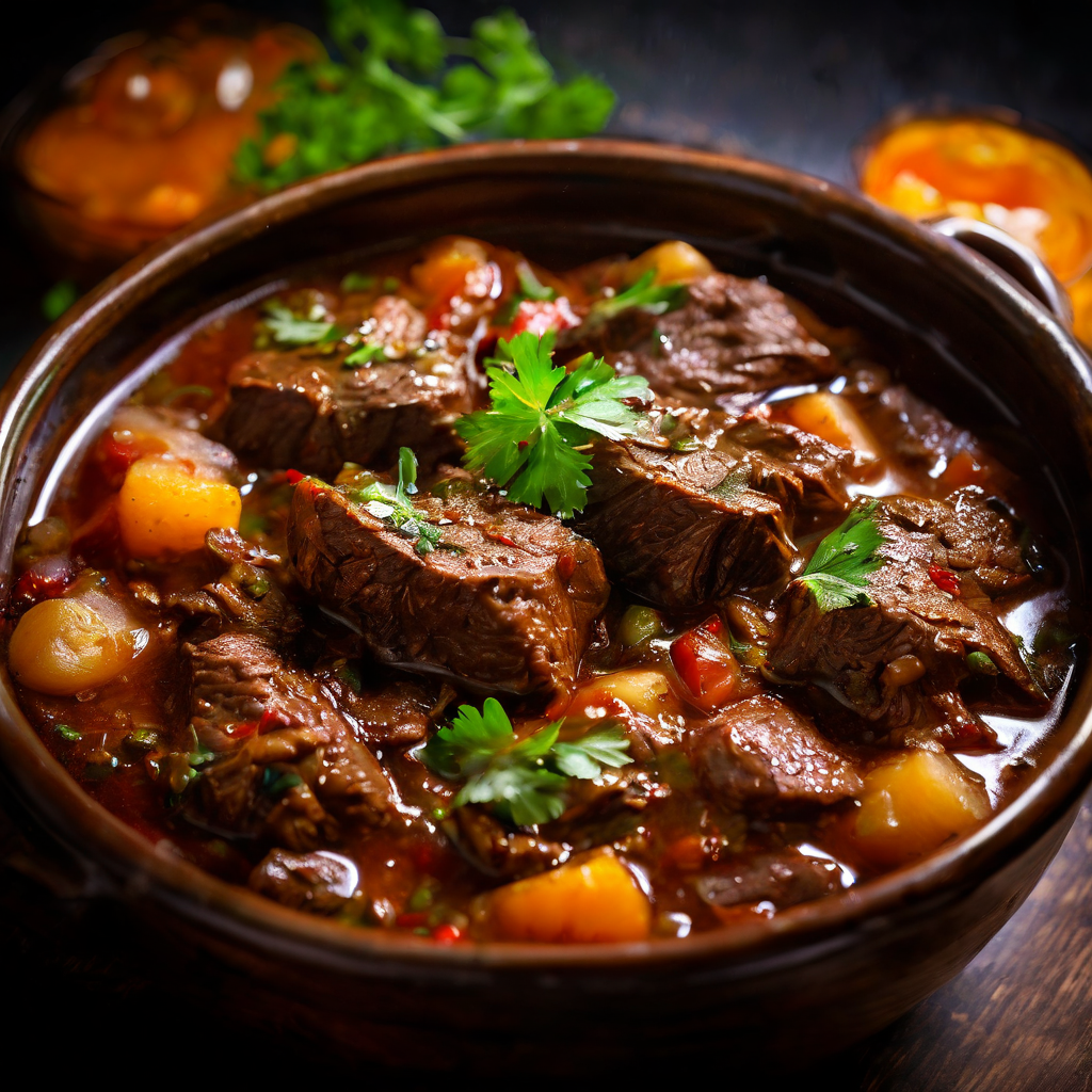 Beef Stew with Hot Biscuit Topping